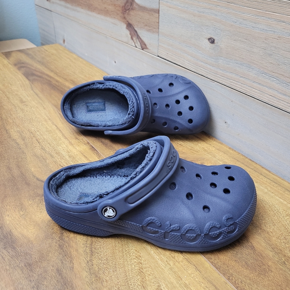 Crocs Baya Lined Clog Navy Size 8 W